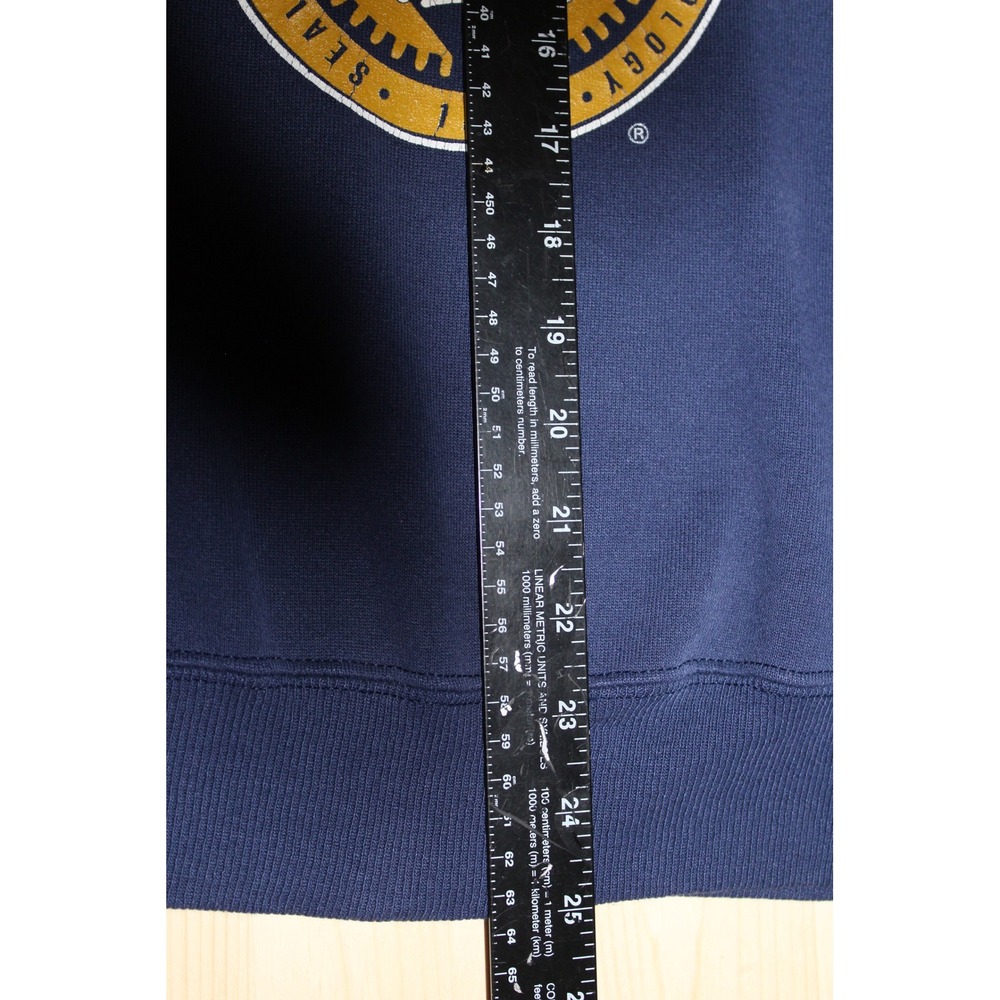 Georgia Tech Yellow Jackets Hanes Sweatshirt Mens L Blue Vintage 90s Pullover - Picture 7 of 7